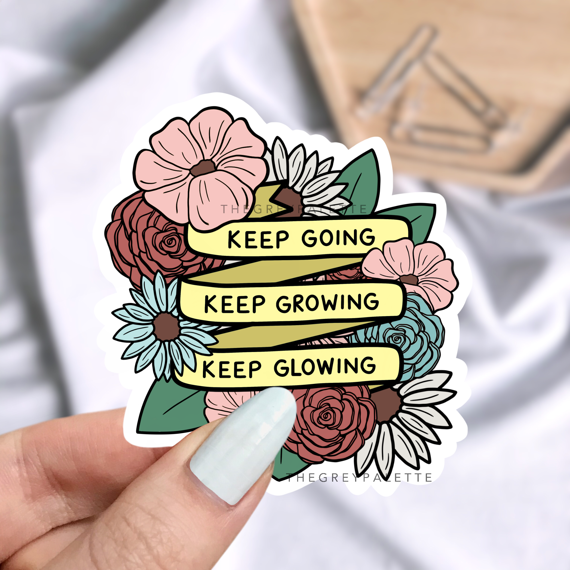 Pink Keep Going Sticker