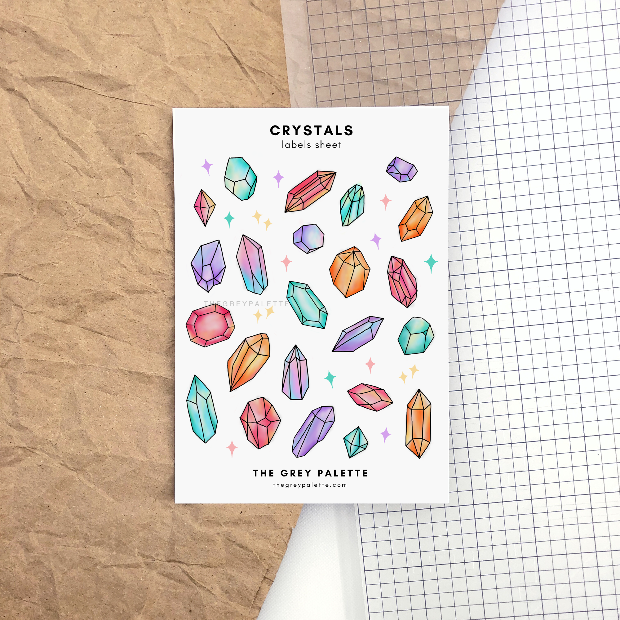 Crystals Sticker Sheet